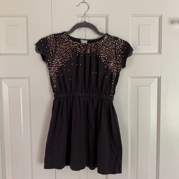 J Crew Crewcuts Black bronze sequin dress SIZE 7 - Picture 1 of 6